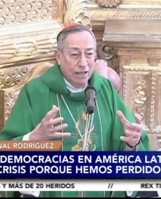 Cardenal condena misa por los fallecidos en manifestaciones