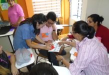 Origami enseña Voluntaria de JICA a estudiantes de Prebásica
