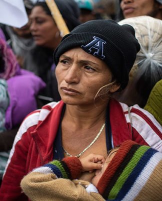 Mujeres de caravana migrante, en huelga de hambre para presionar a México y EEUU