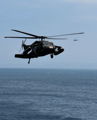 FTC-BRAVO realiza ejercicio aéreo en la Bahia de Trujillo